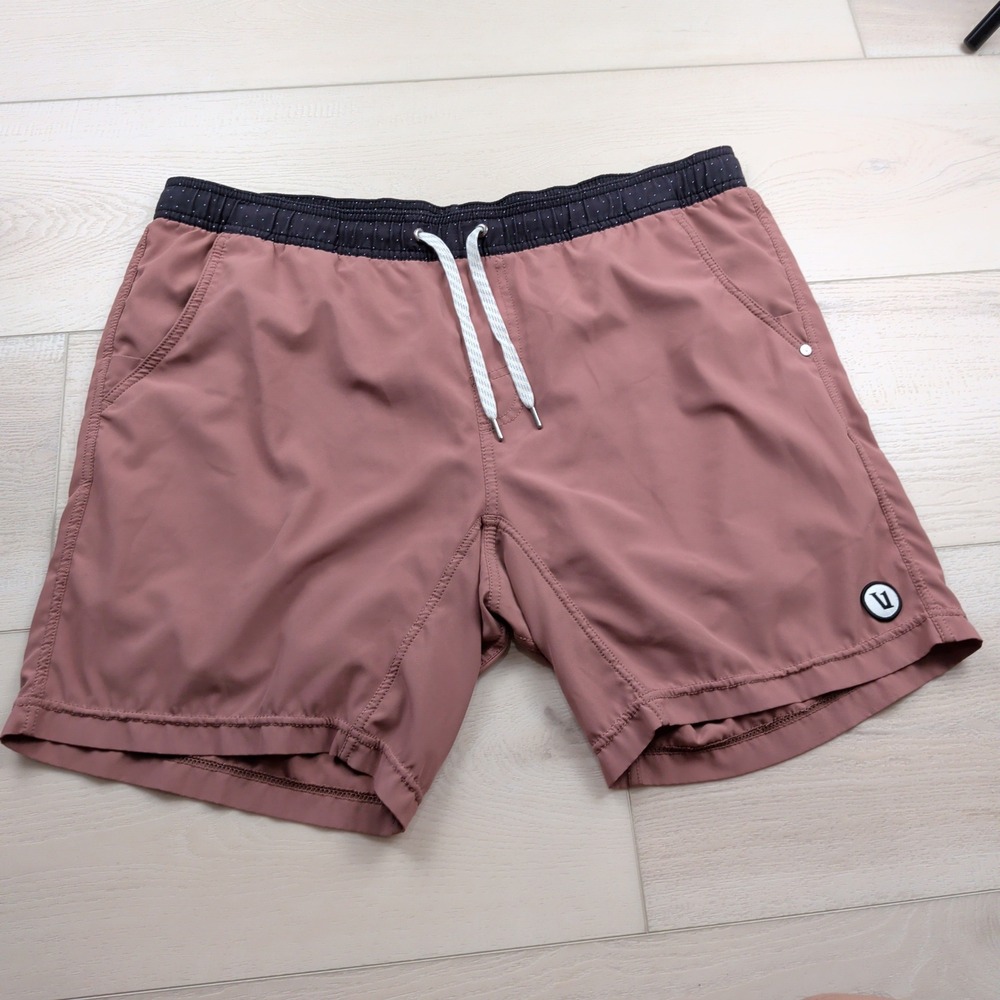 Vuori Kore Shorts Mens XL Rose Mauve 7.5 Inch Inseam Lined Athletic Training